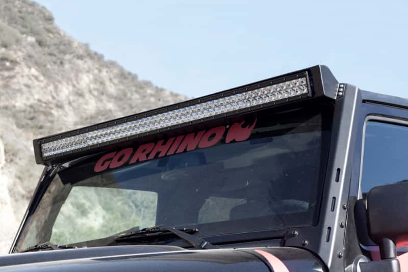 Go Rhino — Go Rhino 07-18 Jeep Wrangler JK WLF Windshield Light Mount Frame - 50in Light Bar
WLF 50 - view 2