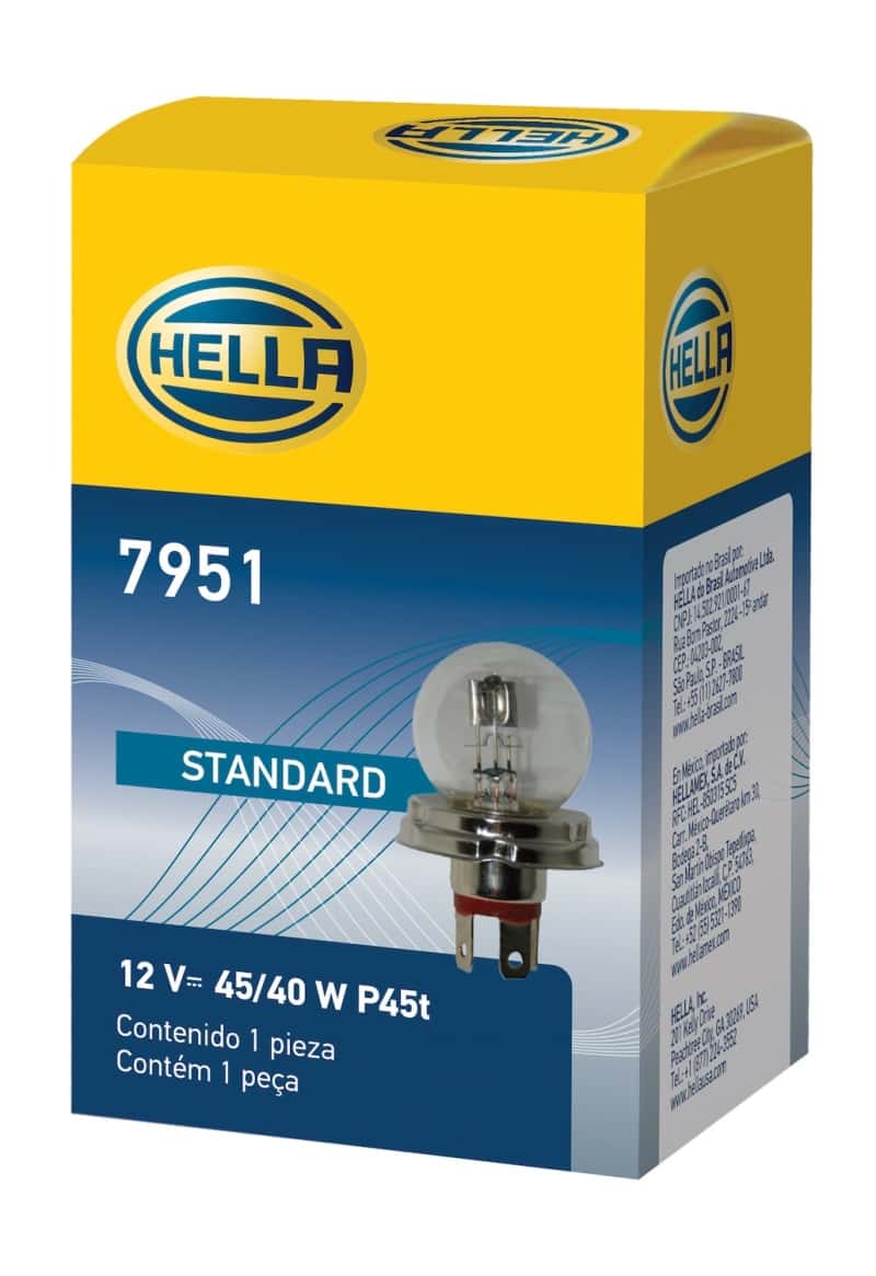 Hella — Hella Bulb 7951 12V 45/40W P45T S13 R2
7951 Incan Bulb - view 6