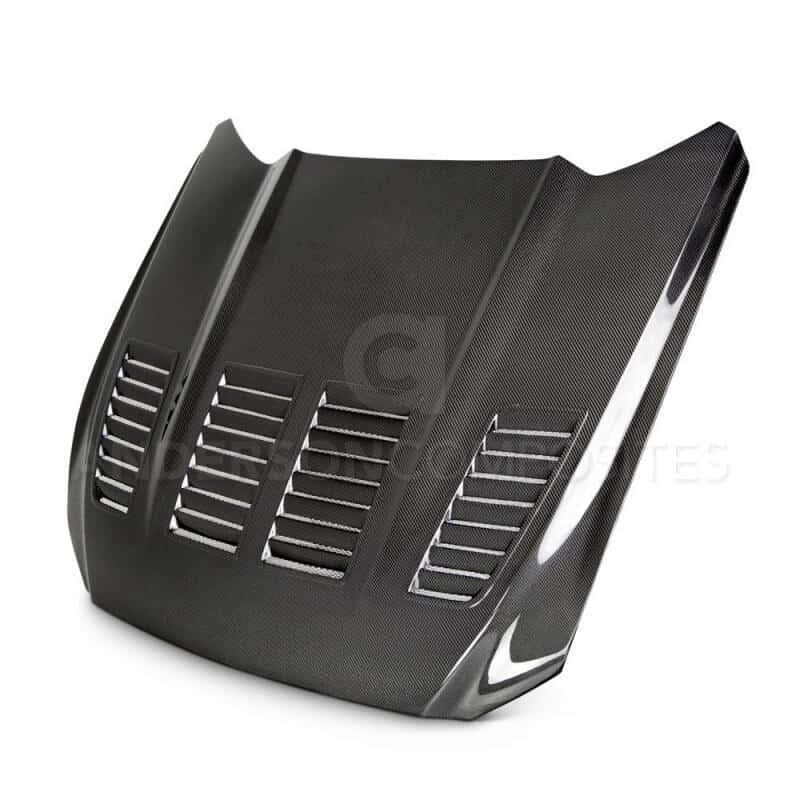 Anderson Composites — Anderson Composites 15-17 Ford Mustang (Excl. GT350/GT350R) Type-TW Double Sided Hood - view 1