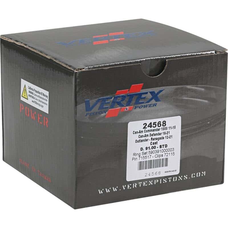 Vertex Pistons — Vertex Piston 11-19 Can-Am Commander 1000 1000cc Cast Replica Piston Kit - view 5