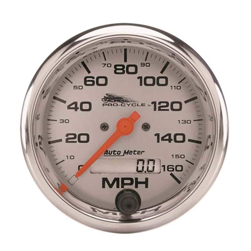 AutoMeter — Autometer Pro-Cycle Gauge Speedo 3 3/4in 160 Mph Elec Silver
3.75" SPD 160M SL PC - view 2
