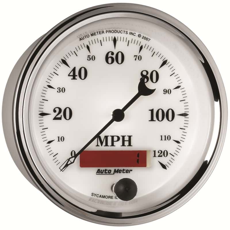 AutoMeter — AutoMeter Gauge Speedometer 3-3/8in. 120MPH Elec. Prog. W/ Lcd Odo Old Tyme Wht II
3-3/8" SPEEDO, 120 M - view 11