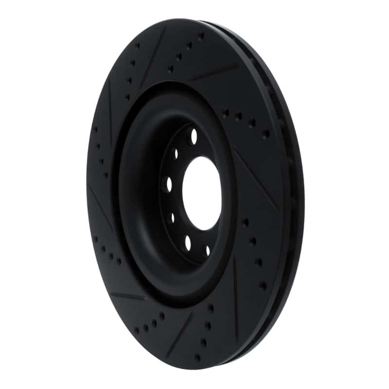 R1 Concepts — R1 2017-2025 Alfa Romeo Stelvio Rear Right Drilled & Slotted Black Brake Rotor
R1 Brake Rotor Drill - view 4