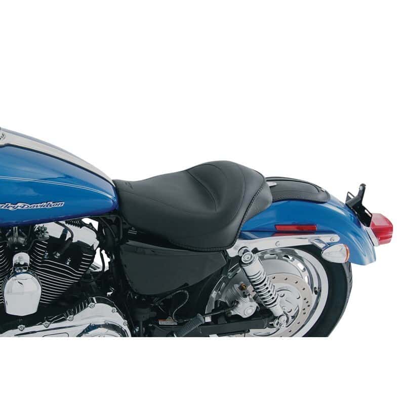Mustang Motorcycle — Mustang 04-21 Harley Sportster 4.5 GAL Standard Touring Solo Seat - Black - view 2