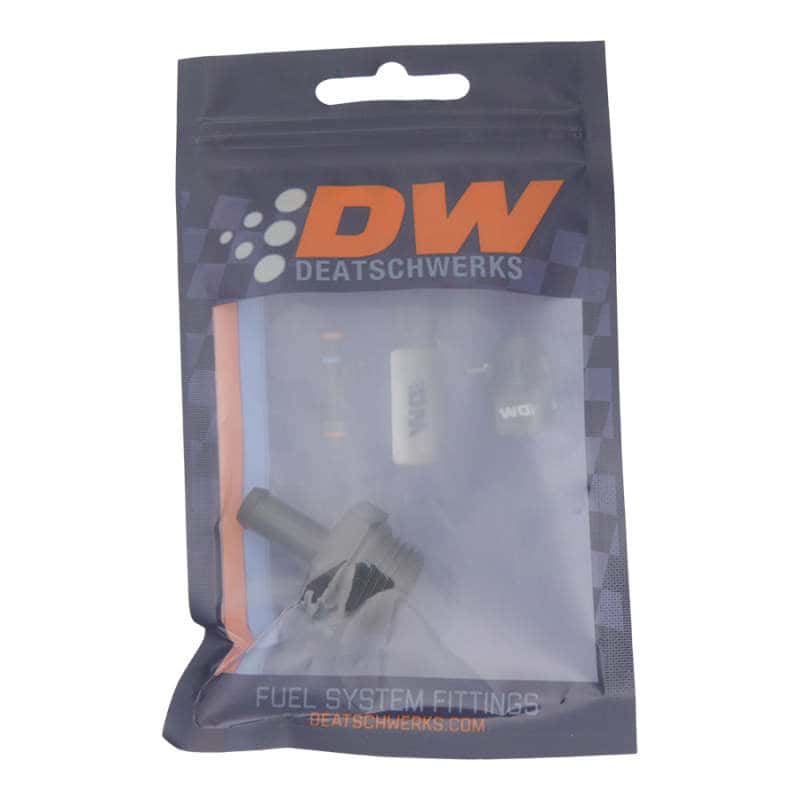 DeatschWerks — DeatschWerks 8AN ORB Male to 5/16in Male Barb Fitting (Incl O-Ring) - Anodized Matte Black
Lines & Fittings - view 2