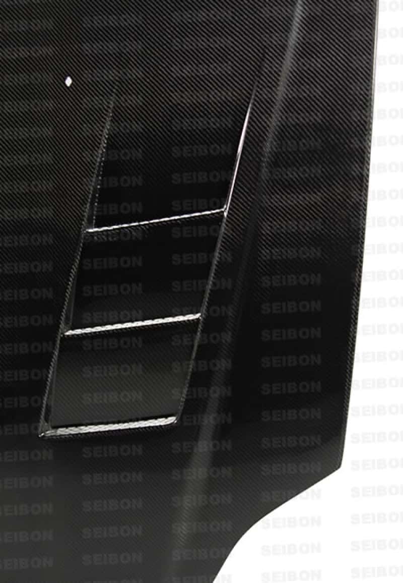 Seibon — Seibon 99-00 Honda Civic (EM1/EJ6/7/8/EK9) TS-Style Carbon Fiber Hood - view 2