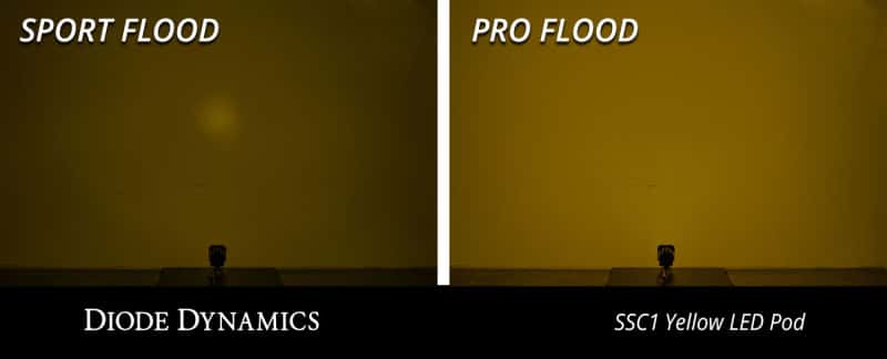 Diode Dynamics — Diode Dynamics Stage Series C1 LED Pod Sport - Yellow Flood Flush ABL (Pair) - view 7