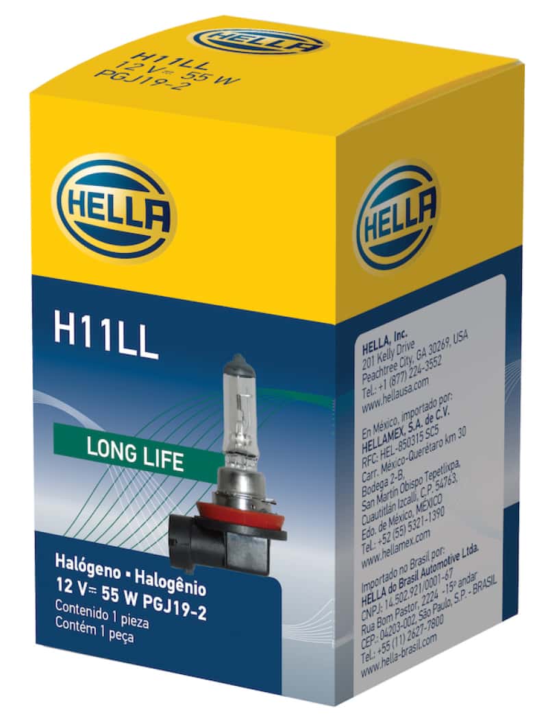 Hella — Hella Bulb H11 12V 55W PGJ19-2 T4 LONG LIFE
H11LL Halogen Bulb - view 4