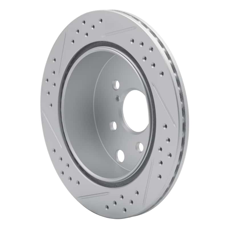 R1 Concepts — R1 14-18 Subaru Forester Rear Right Drilled & Slotted Geo-Carbon Rotor - view 4