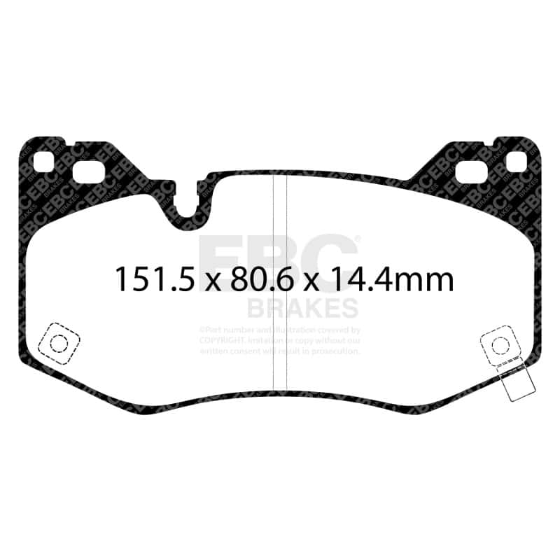 EBC — EBC 2020+ Cadillac CT4 Sport 2.0T Bluestuff Front Brake Pads
Disc Brake Pad - view 9