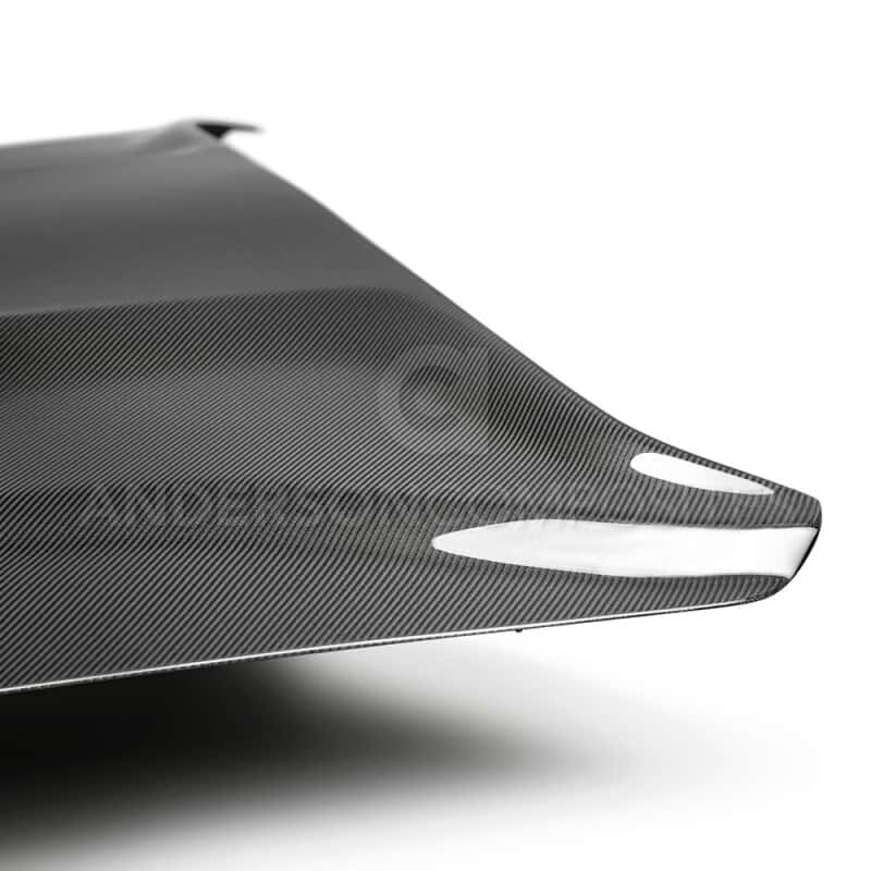 Anderson Composites — Anderson Composites 2018 Ford Mustang Type-GR Double Sided Carbon Fiber Hood - view 5