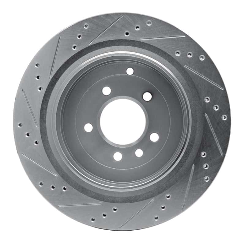 R1 Concepts — R1 05-16 Land Rover LR4 Rear Right Drilled & Slotted Silver Brake Rotor
R1 Brake Rotor Drill - view 5