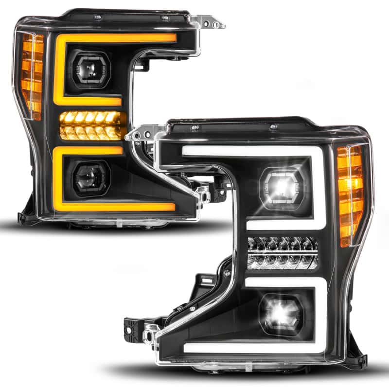ANZO — ANZO 20-22 Ford Super Duty (Halogen) Z-Series Full LED Proj Headlights SeqSig - Pass. Side ONLY - view 7