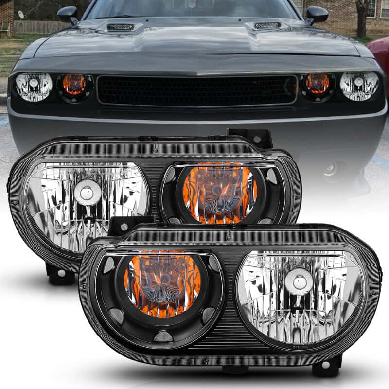 ANZO — ANZO 2008-2014 Dodge Challenger Crystal Headlights Black
Crystal Headlights
Head Light Set - view 7