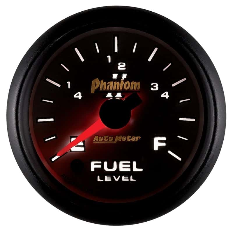 AutoMeter — Autometer Phantom II 52mm Full Sweep Electronic 0-280 ohm Fuel Level Programmable E-F Range Gauge
2-1/16" FUEL LEVEL, - view 4