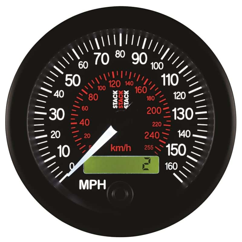 AutoMeter — Autometer Stack Instruments 88MM 0-160 MPH / 260 KM/H Programmable Speedometer - Black
Spd Elec Blk 160MPH - view 4