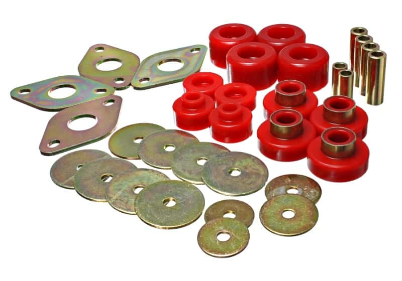Energy Suspension — Energy Suspension Body Mount Set-Reg Access & Dbl Cab - Red
BodyMntBshKt - view 2