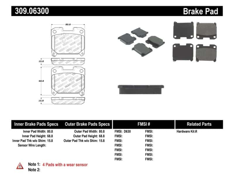 Stoptech — StopTech Performance 5/93-98 Toyota Supra Turbo Rear Brake Pads
Sport Brake Pad - view 1