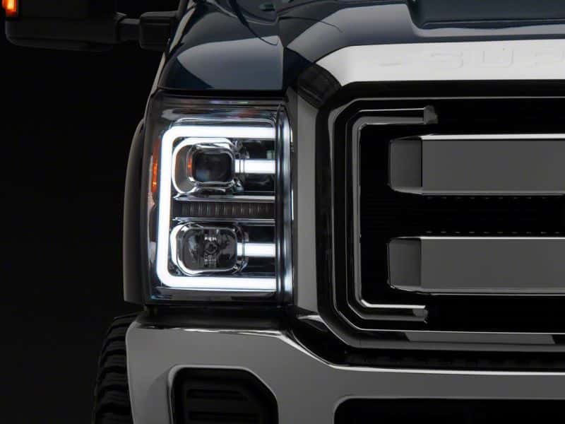 Raxiom — Raxiom 11-16 Ford F-250 Super Duty LED Projector Headlights - Chrome Housing (Clear Lens)
Headlights - view 2