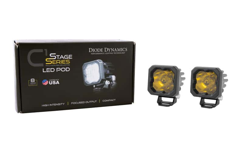 Diode Dynamics — Diode Dynamics Stage Series C1 LED Pod Sport - Yellow Wide Standard ABL (Pair) - view 5