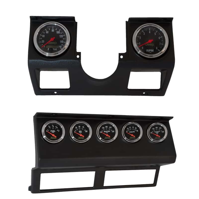 AutoMeter — Autometer 87-96 Jeep Wrangler YJ 7pc Direct-Fit Dash Gauge Kit
JEEP YJ DUAL DASH AN - view 1