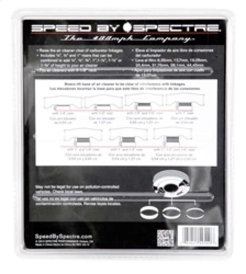 Spectre — Spectre Air Cleaner Riser Kit - Black - view 4