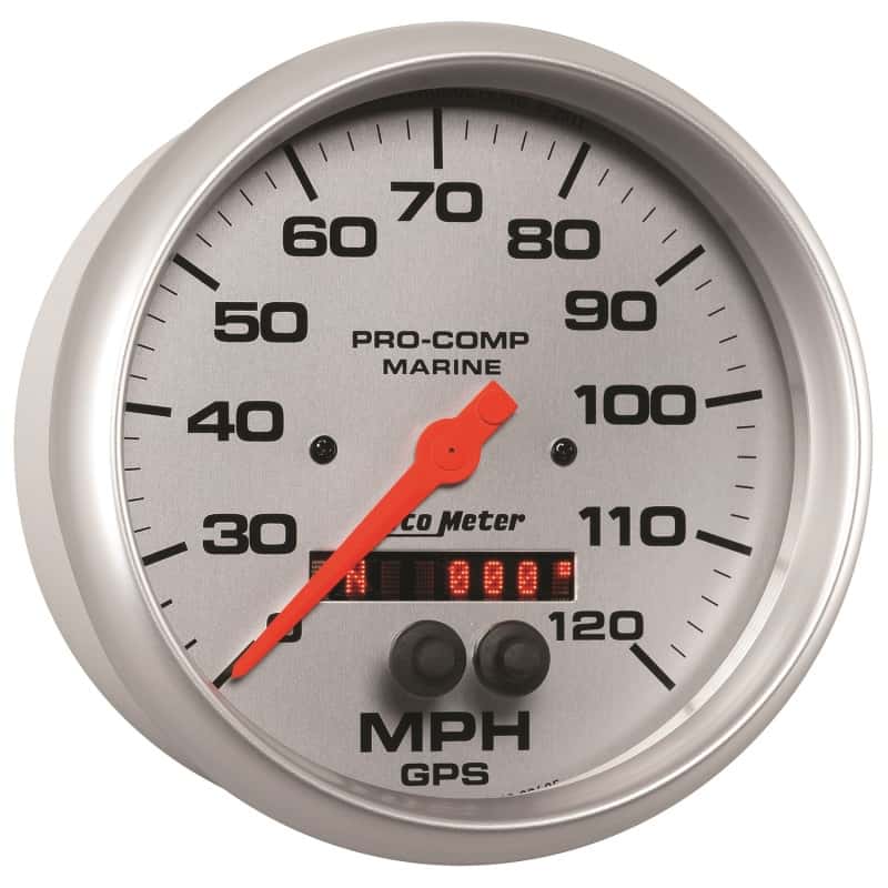 AutoMeter — Autometer Marine Silver Ultra-Lite 5in 120mph GPS Speedometer
5" SPD GPS 120 MS - view 6