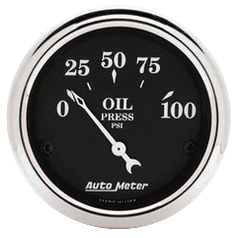 AutoMeter — Autometer 2 1/16in 100PSI Old Tyme Black Electric Oil Pressure Gauge
2" OIL PRESS, 0-100 - view 2