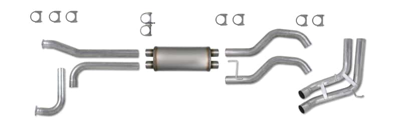 Diamond Eye Performance — Diamond Eye KIT 3-1/2in Catback SPORT-SIDE DUAL GAS AL: NISSAN TITAN 5.6L 07-10
KIT; 3.5in.; CBSGL; - view 2
