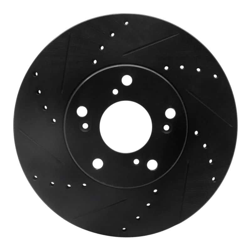 R1 Concepts — R1 06-15 Honda Civic Front Left Drilled & Slotted Black Brake Rotor
R1 Brake Rotor Drill - view 1