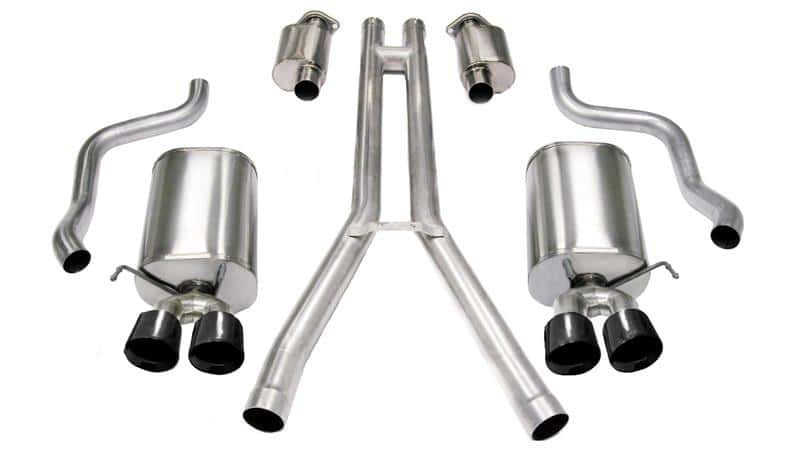 CORSA Performance — Corsa 2004-2008 Cadillac XLR 4.6L 25in Cat-Back Dual Rear w Twin 35in Black Pro-Series Tips
Exhaust - view 2