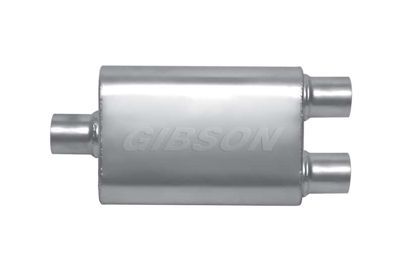 Gibson — Gibson MWA Superflow Center/Dual Oval Muffler - 4x9x14in/3in Inlet/2.5in Outlet - Stainless
Muffler - view 1