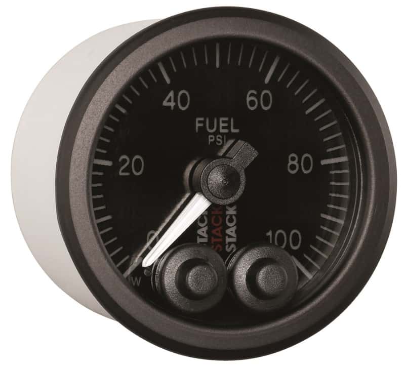 AutoMeter — Autometer Stack Instruments Pro Control 52mm 0-100 PSI Fuel Pressure Gauge - Black (1/8in NPTF Male)
Ga FuelP PC B 100psi - view 3