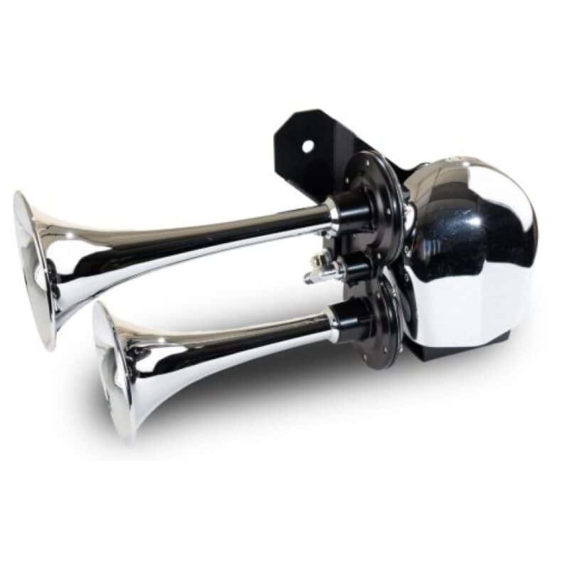 Kleinn Air Horns — Kleinn 79-24 Harley-Davidson Horns w/ Cowbell Horn Cover
Horn Kit for Harley - view 2