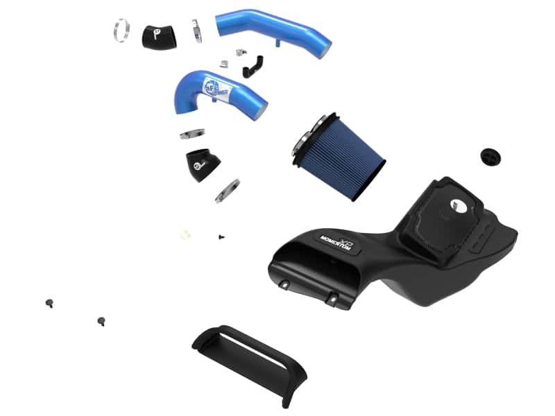 aFe — aFe 21-22 Ford F-150 Raptor V6-3.5L(tt) Momentum XP Cold Air Intake System - Blue w/ Pro 5R Filter
Momentum XP Intake - view 2