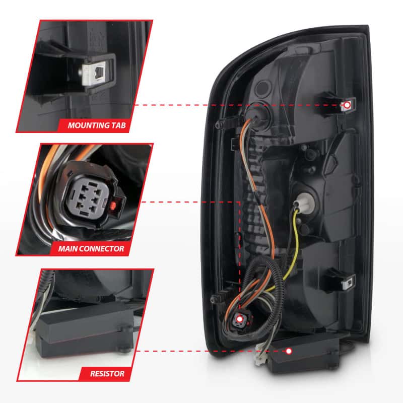 ANZO — ANZO 15-21 GMC Canyon Full LED Tail Lights w/ Red Lightbar Black Housing Smoke Lens
Tail Light Set - view 12