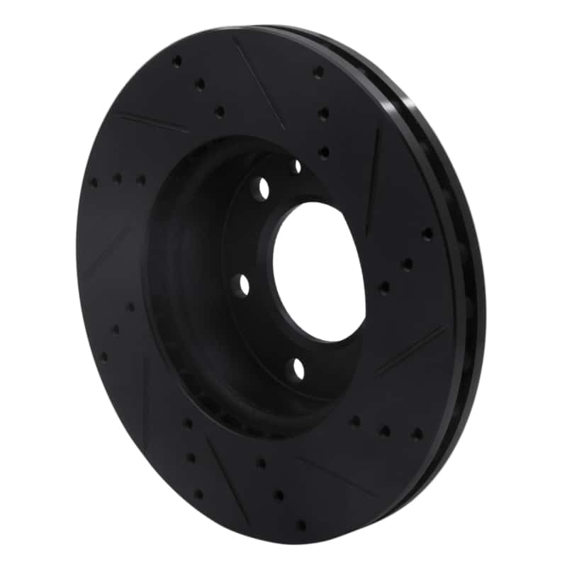 R1 Concepts — R1 06-25 American Coach Patriot Front Left Drilled & Slotted Black Brake Rotor
R1 Brake Rotor Drill - view 4