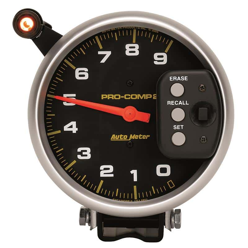 AutoMeter — AutoMeter Gauge Tach 5in. 9K RPM Pedestal W/ Quick Lite & Peak Memory Pro-Comp
5" TACH, 9,000 RPM, - view 3