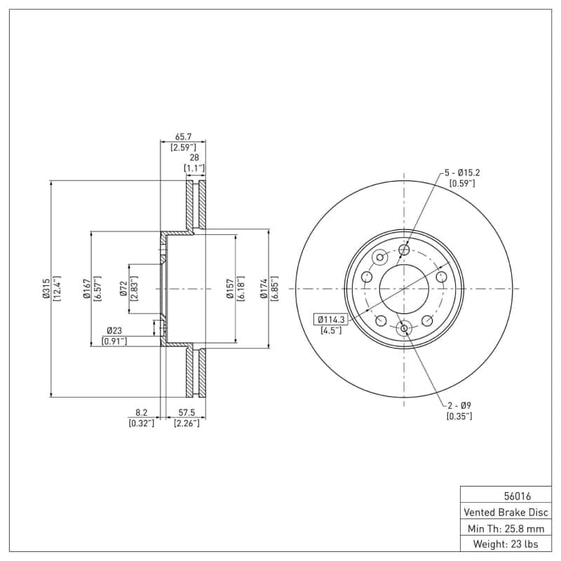 DFC — DFC 98-02 Ford Crown Victoria Front GeoSPEC Coated Rotor
DFC Brake Rotor - view 6