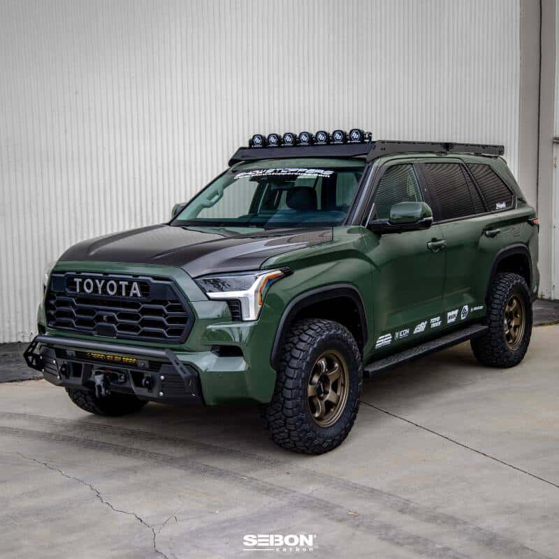 Seibon — Seibon 22-23 Toyota Tundra OE Style Carbon Fiber Hood - view 9