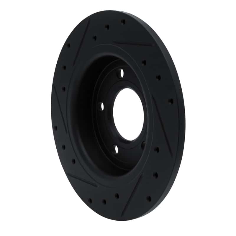 R1 Concepts — R1 04-13 Mazda 3 Rear Right Drilled & Slotted Black Brake Rotor
R1 Brake Rotor Drill - view 4