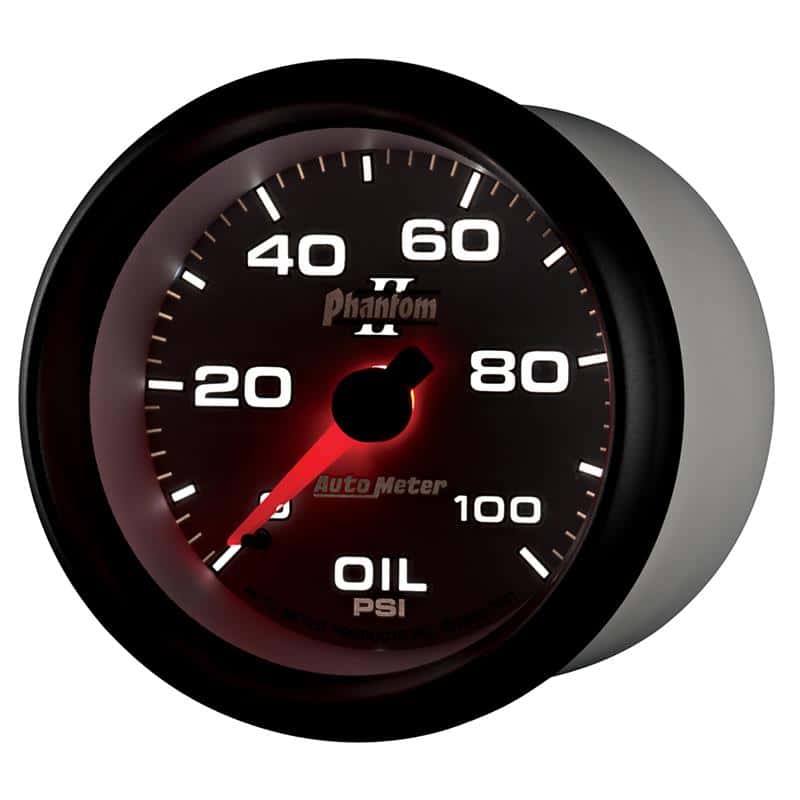 AutoMeter — Autometer Phantom II 2-5/8in 100 PSI Mechanical Oil Pressure Gauge
2-5/8" OIL PRESS, 0- - view 4