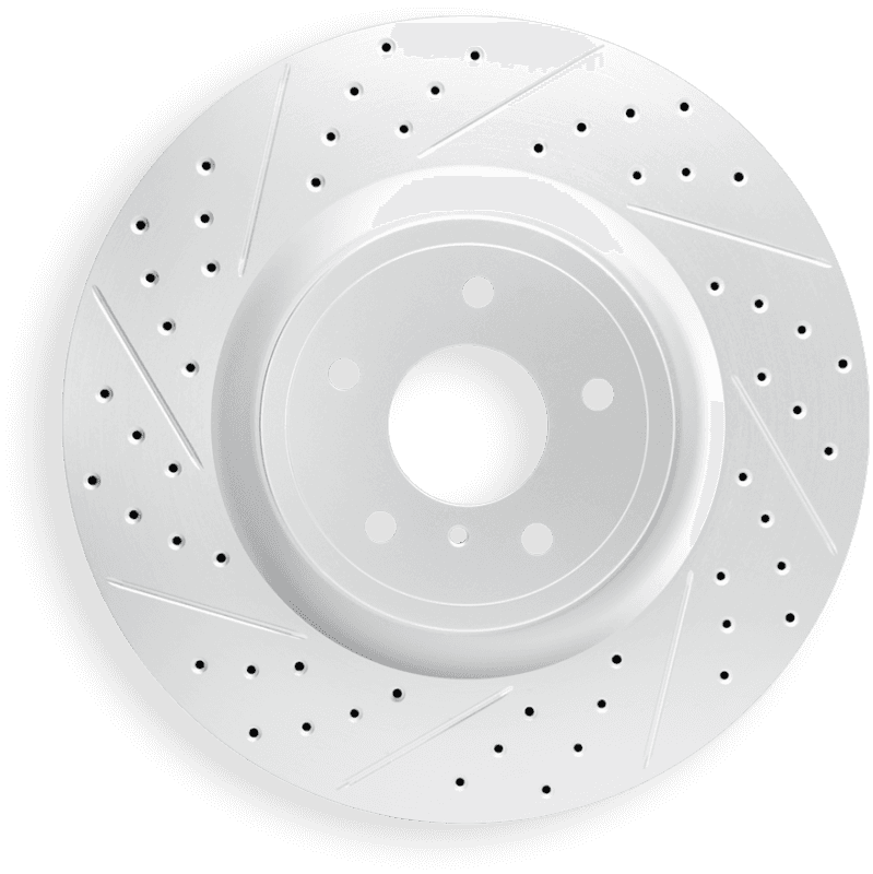 R1 Concepts — R1 06-20 Lexus Is200T Right Front Drilled & Slotted Geo-Carbon Rotor - view 1