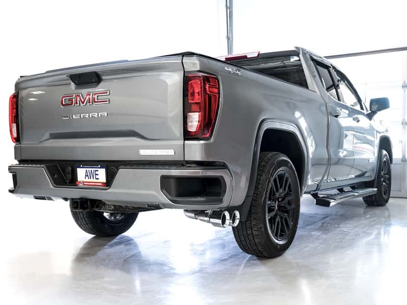 AWE Tuning — AWE Tuning 4th Gen GM 1500 5.3L 0FG Catback Dual Side Exit (Flat Bumper) - Chrome Tips
0FG Catback - view 2