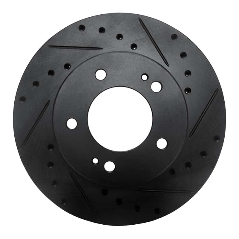 R1 Concepts — R1 83-89 Chrysler Conquest Front Right Drilled & Slotted Black Brake Rotor
R1 Brake Rotor Drill - view 1