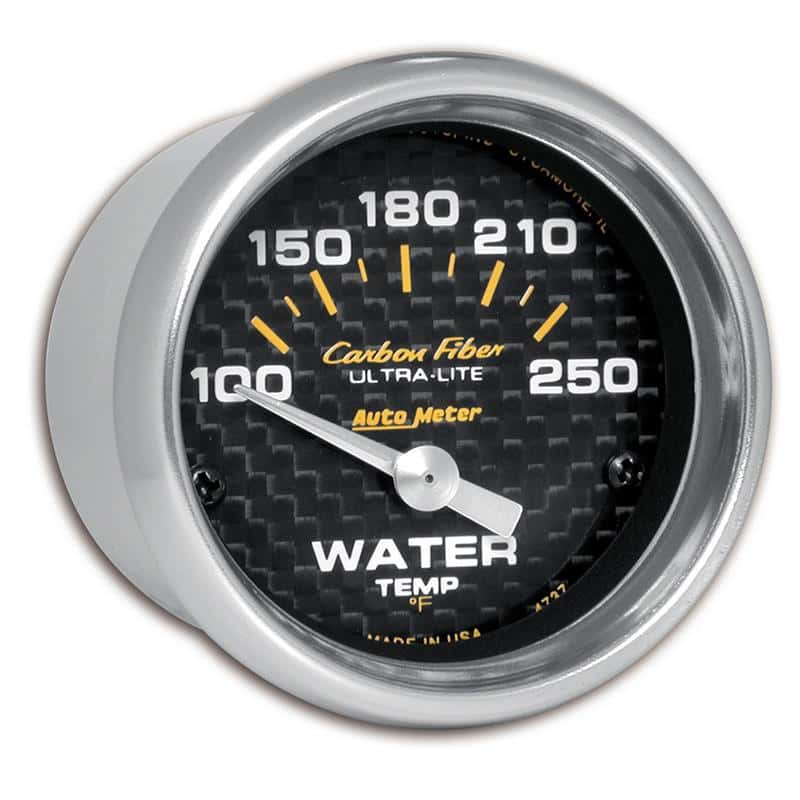AutoMeter — Autometer Carbon Fiber 52mm 100-250 Deg F Electronic Water Temp Gauge
GA 2" WTEMP ELEC CF - view 2