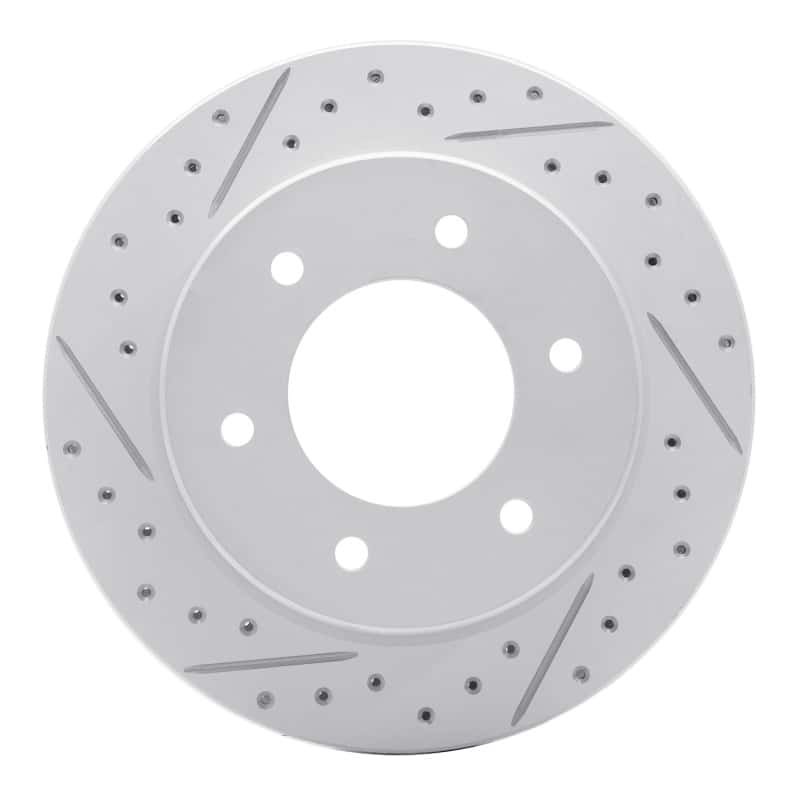 R1 Concepts — R1 19-25 Ford Bronco Rear Left Drilled & Slotted Geo-Carbon Rotor - view 1