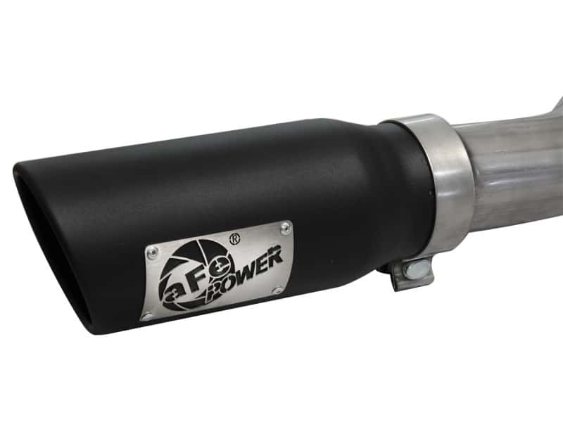 aFe — aFe MACHForce XP Exhaust 3in SS Dual Side Exit CB w/ Black Tips 11-14 Ford F150 EcoBoost V6-3.5L TT
Cat-Back Exhaust - view 4