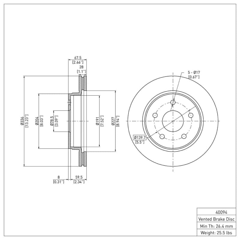 DFC — DFC 02-24 Chrysler Aspen Front GeoSPEC Coated Rotor
DFC Brake Rotor - view 6