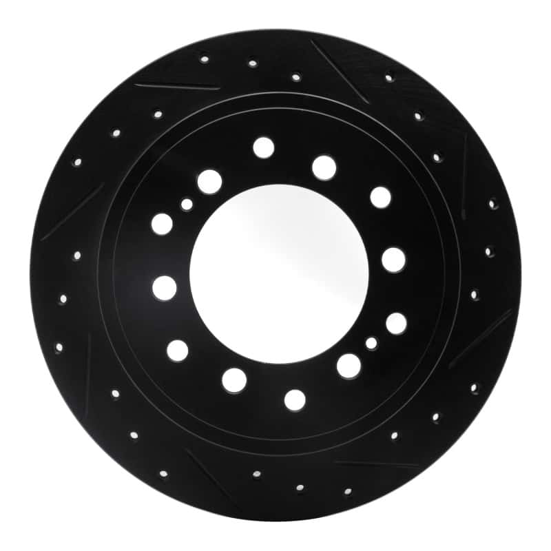 R1 Concepts — R1 10-24 Lexus GX460 Rear Right Drilled & Slotted Black Brake Rotor
R1 Brake Rotor Drill - view 1